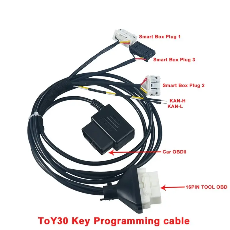 BB AT-For Autel OBD STAR Xhorse Key Tool Plus Compatible Toy30 Cable 4A 8A BA Smart Key Program Cable 16Pin OBD Cable