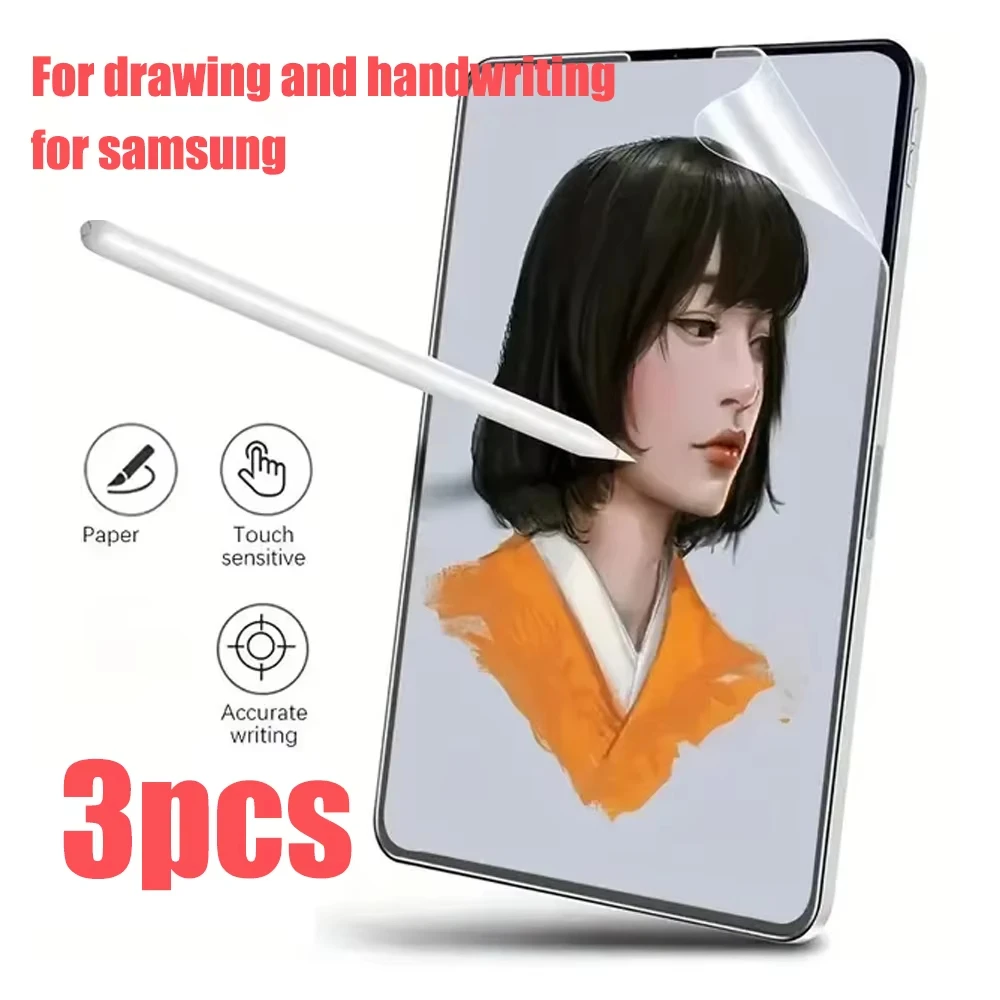 3pcs Matte Like Paper Screen Protector For Samsung S7 S8 A7 A9 Plus A7 Lite S6 Lite P610 A8 Lite T45 S7 S9 S10 FE S9 S10 Ultra