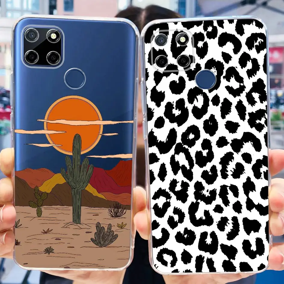 For Realme C25 Case RMX3193 RMX3191 Astronaut Cover Lovely Silicone Soft TPU Phone Case For Realme C25S C12 Narzo 30A Back Cover