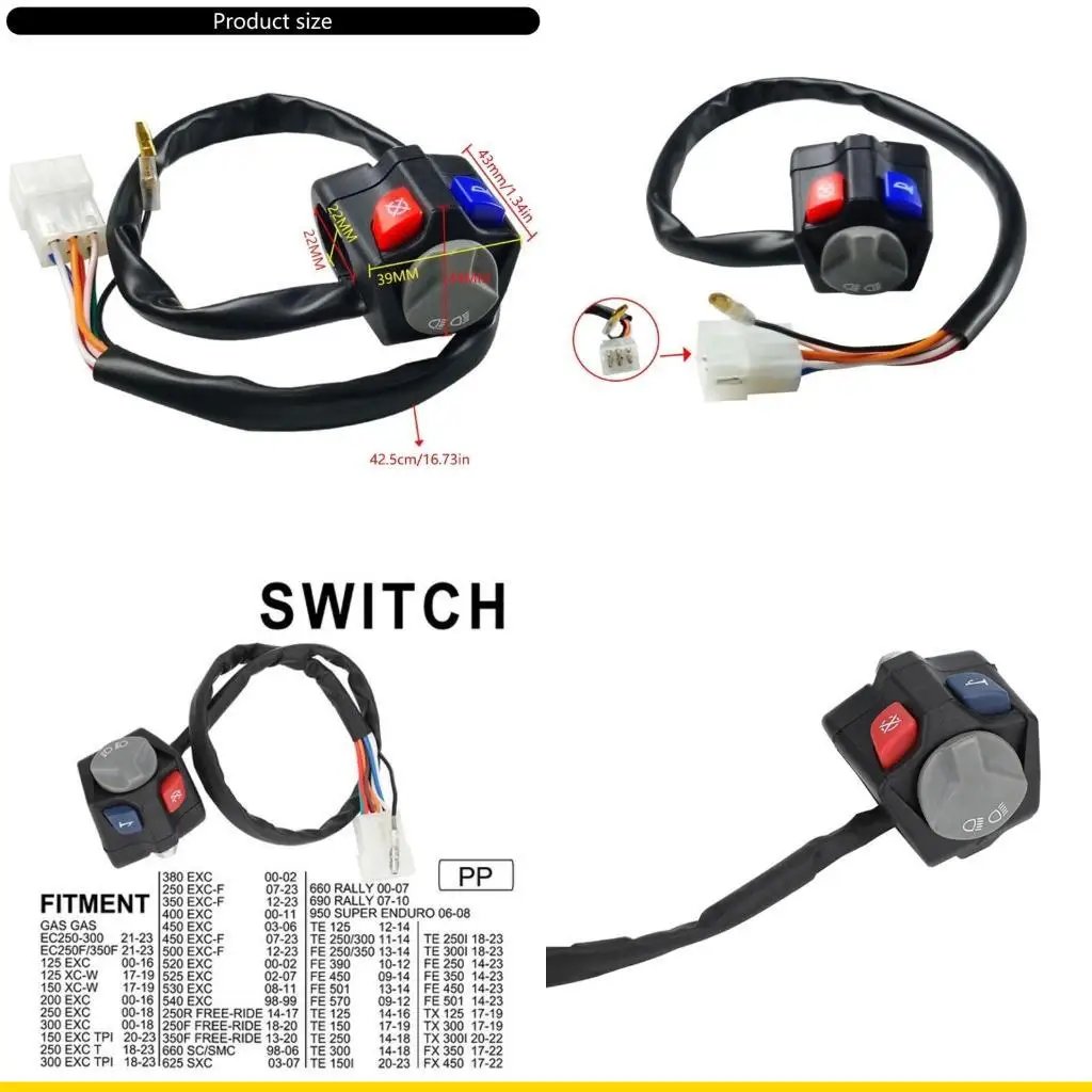 SZCH Motorcycle Handlebar Switch for EC250-300 EC250F/350F Enhanced Riding Experience