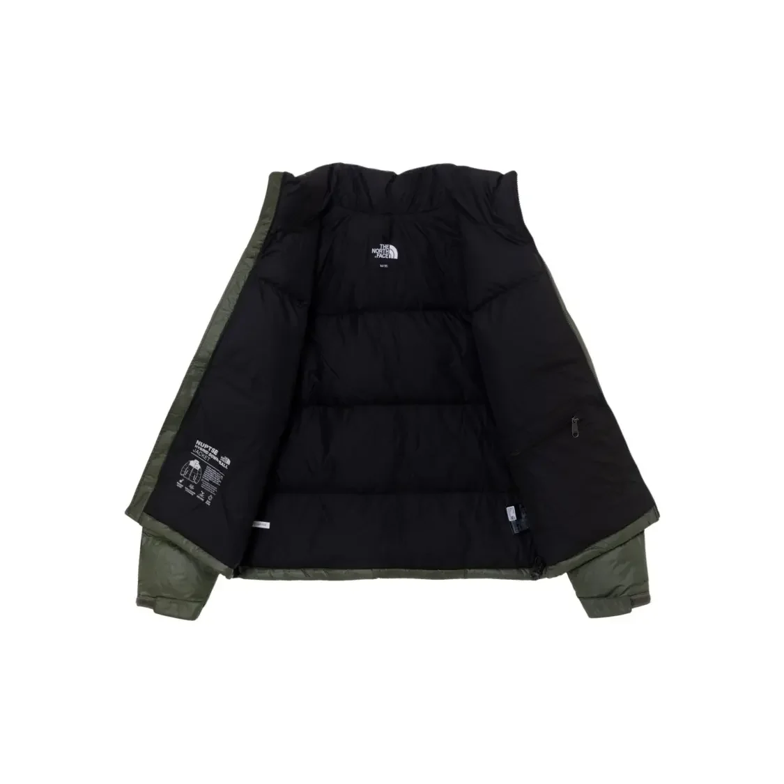 THE NORTH FACE Nuptse HYBRIDDOWN BALL JACKET Stand-up Collar Zipper Pilot Jacket Men and Women Green NJ1DQ63D