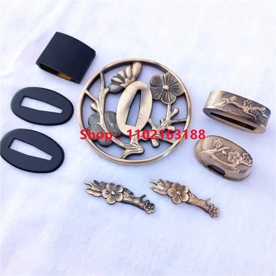 Beautiful Sword Parts Tsuba Handguard Guard Fuchi Kashira Menuki Habaki Seppa For Real Japanese Japan Samurai Katana Fittings