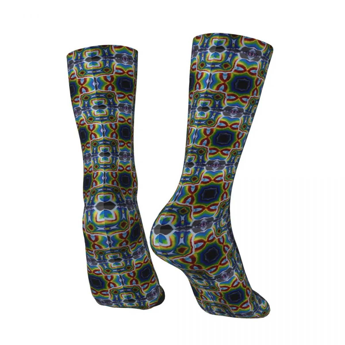 Geometric Pattern Sock Printed Man Polyester