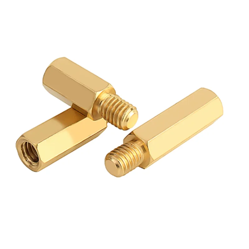 50PCS 20pcs 10pcs 5pcs 2pcs Male to Female Brass Spacer M2 m2.5 M3 M4 M5 M6 Long Hexagonal Brass PCB Standoffs Spacers