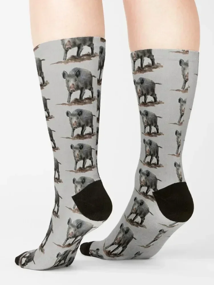 イノシシ 2/3 ソックス ノベルティ 新年 子供用 男性用ソックス 女性用