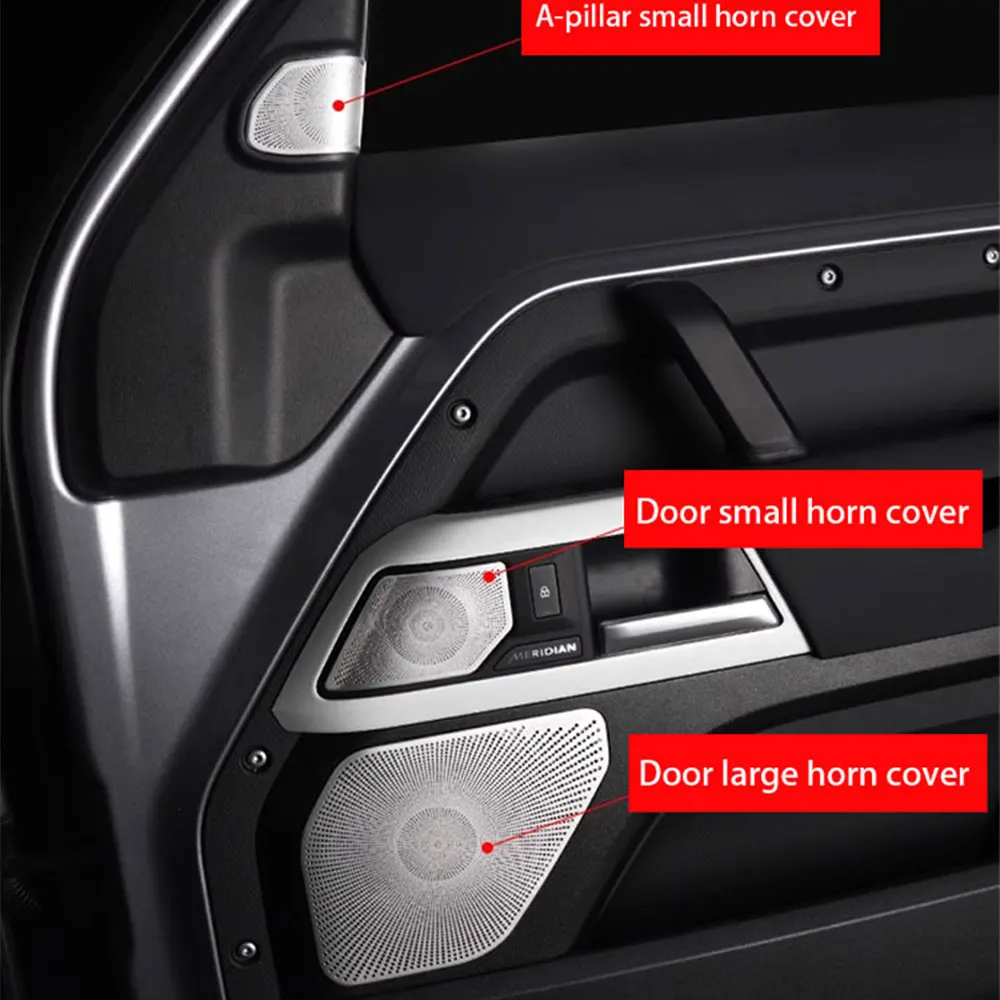 

Для Land Rover 20-25 Defender 110 130, крышка звукового сигнала для дверного динамика, внутренняя аудиоукрашенная наклейка, защитный чехол