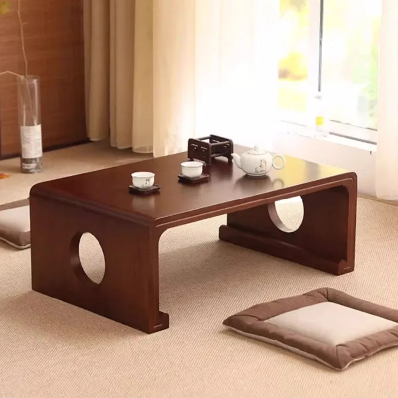 حامل تاتامي من الخشب الصلب طاولة الدراسة الصينية التقليدية الحد الأدنى شرفة مكتب الشاي المنزل Guqin أثاث متعدد الوظائف