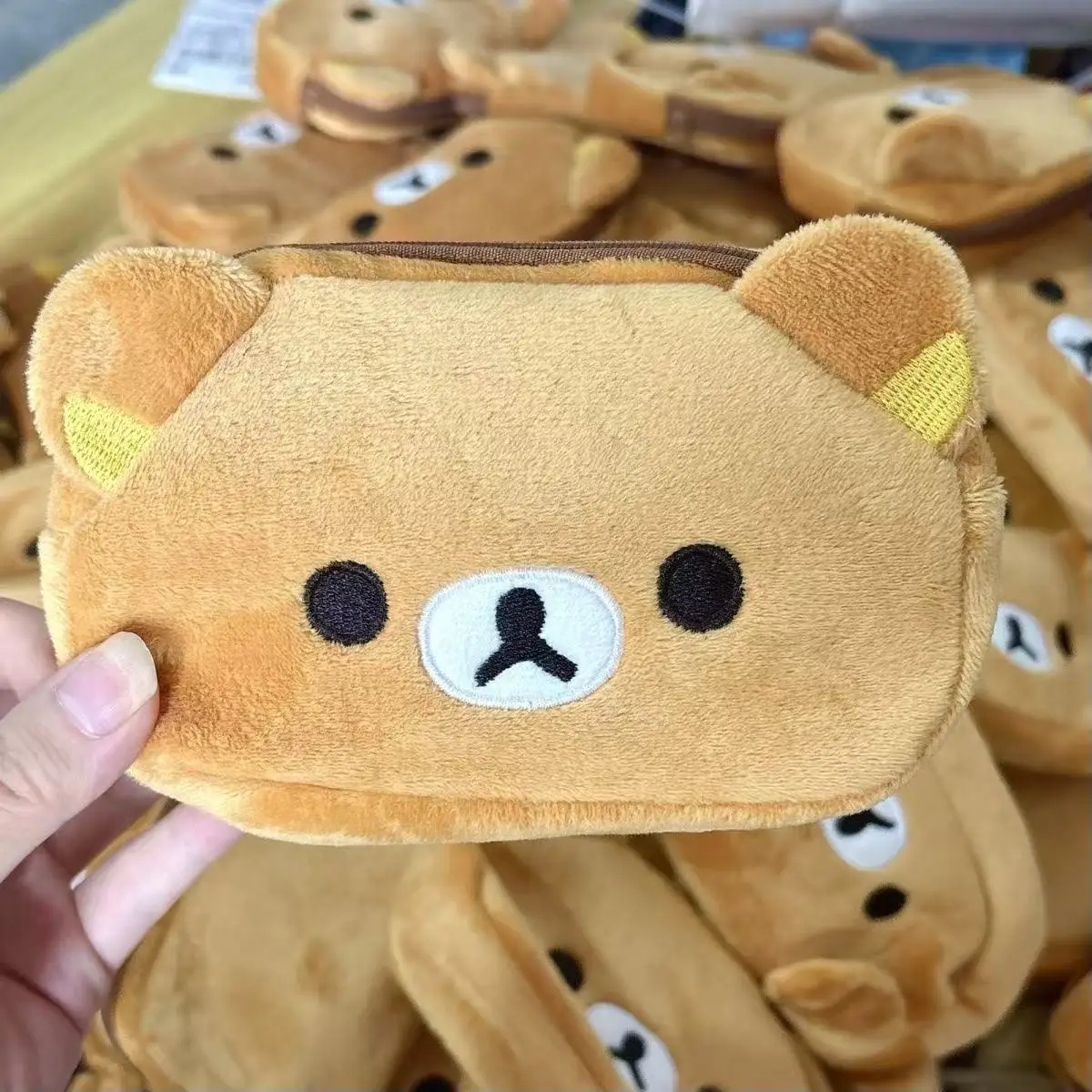 Coin Purse Rilakkuma Cute Bear And Chicken Plush Cartoon Card Holder Short ID Document Pouch Portable Storage Bag For Daily Use