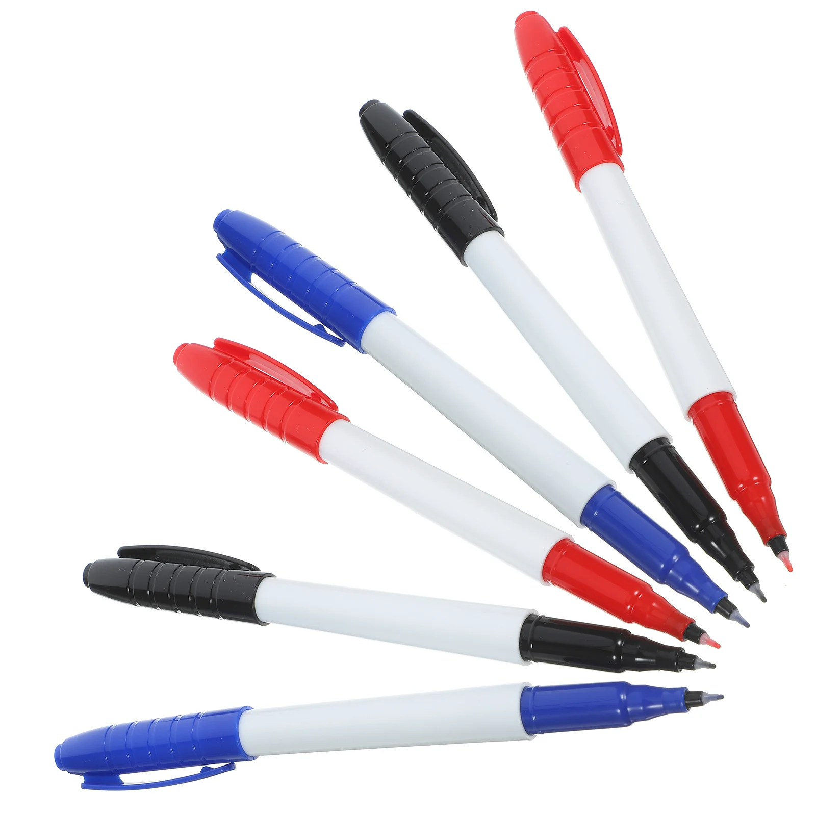 6Pcs Whiteboard Markers Erasable Dry Erase Markers Fine Tip for Office Classroom Portable Multi Function Use Painting Pens