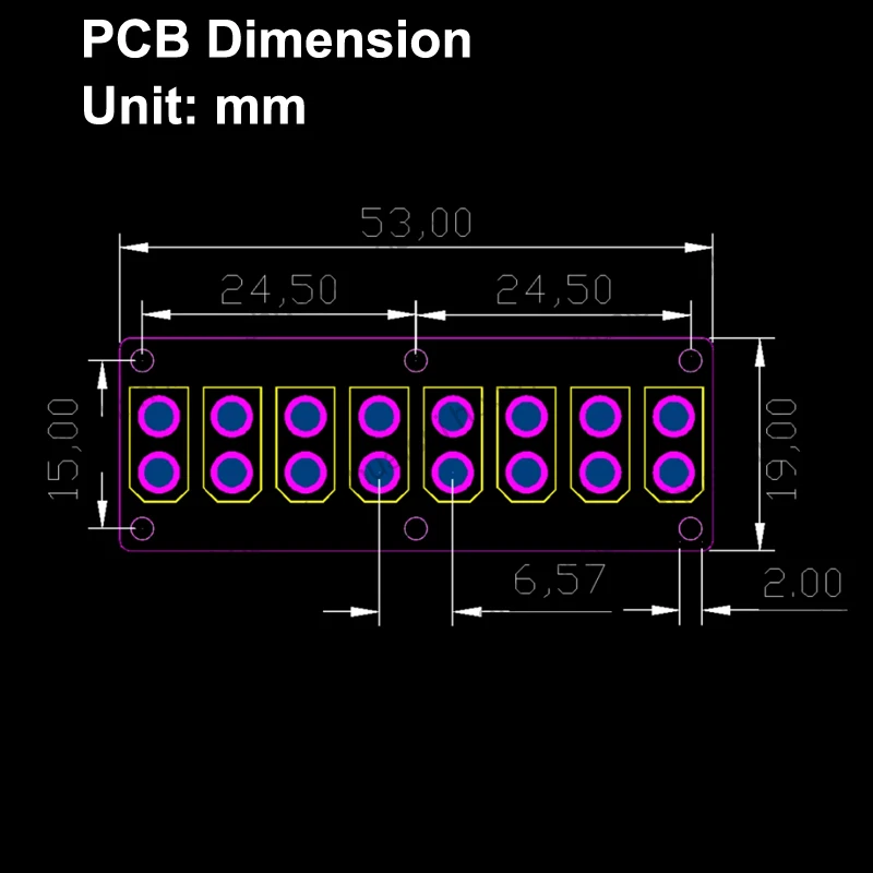 100A تحميل لوحة توزيع الطاقة الحالية 8-قناة XT30 التوصيل محطات الإخراج 53x19 مللي متر PCB صغير ل RC سيارة قارب لتقوم بها بنفسك اكسسوارات