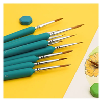11Pcs/Set Hook Line Pen For Watercolor Oil Painting Extra Fine Soft Wolf Hair Hand Brush Gouache Acrylic Nail Art  Drawing