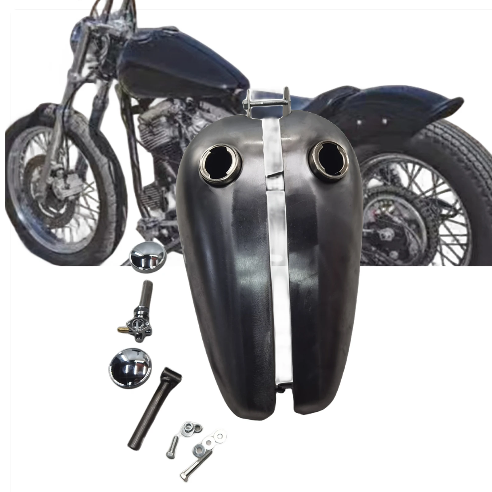 

For Harley Old Models 1936-1984 With 107(1745cc) 114(1868cc) 117(1923cc) Displacement 8.6 L Motorcycle Petrol Gas Fuel Tank