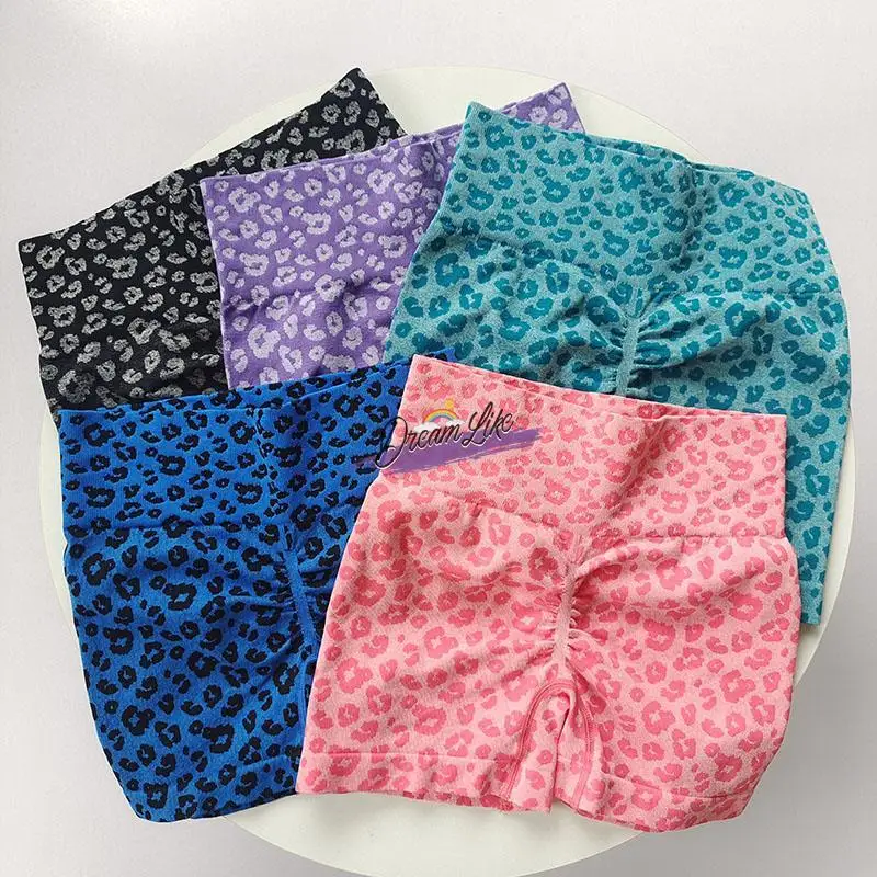 

Tiger Print Peach Fitn Pants Women's Tight High Waist Running orts Yoga Qui Dry Elastic Hot Pants Summer orts