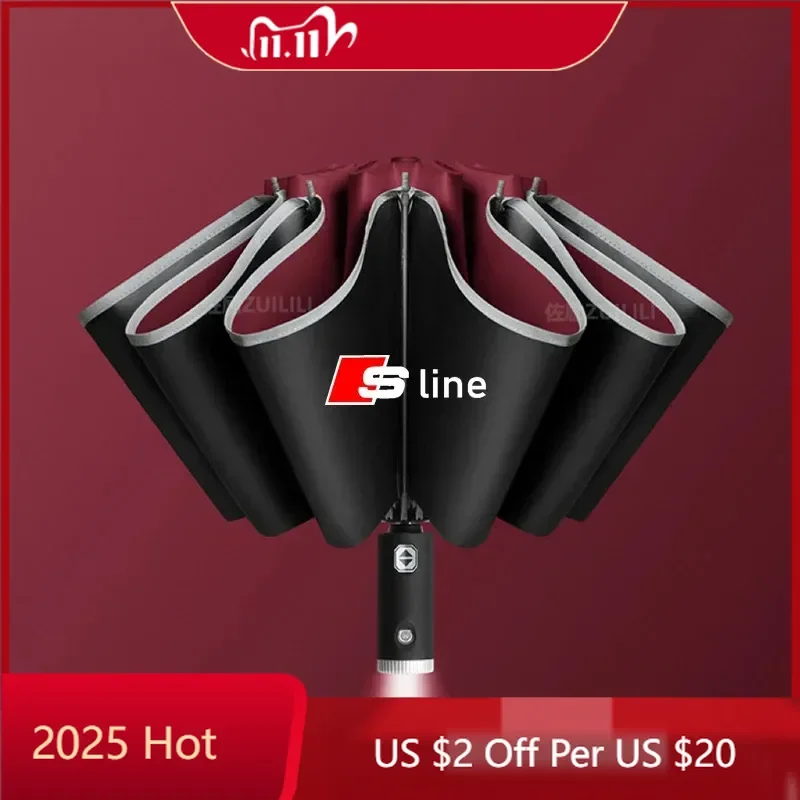 2025 Горячий автомобильный автоматический складной ветрозащитный зонт от солнца для Audi ABT A1 A2 A3 A4 A5 A6 A7 A8 Q2 Q3 Q4 Q5 Q7 Q8 TT RS3 RS4 RS5