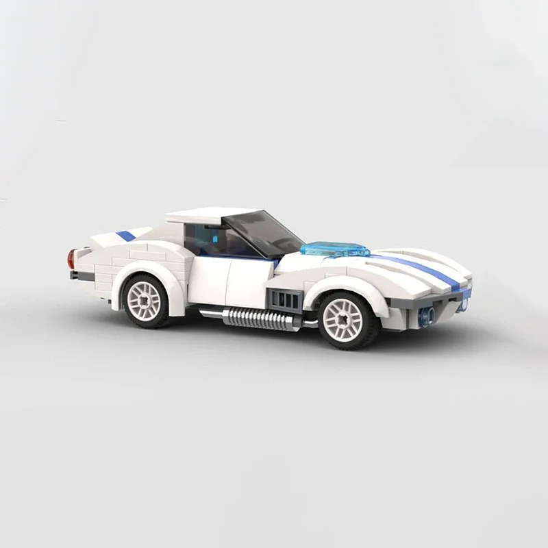 199 stücke Moc Corvettessss Singray 7 Studs Breite Modell Diy Bau Kit Bildung Bausteine Geburtstag Spielzeug Geschenk