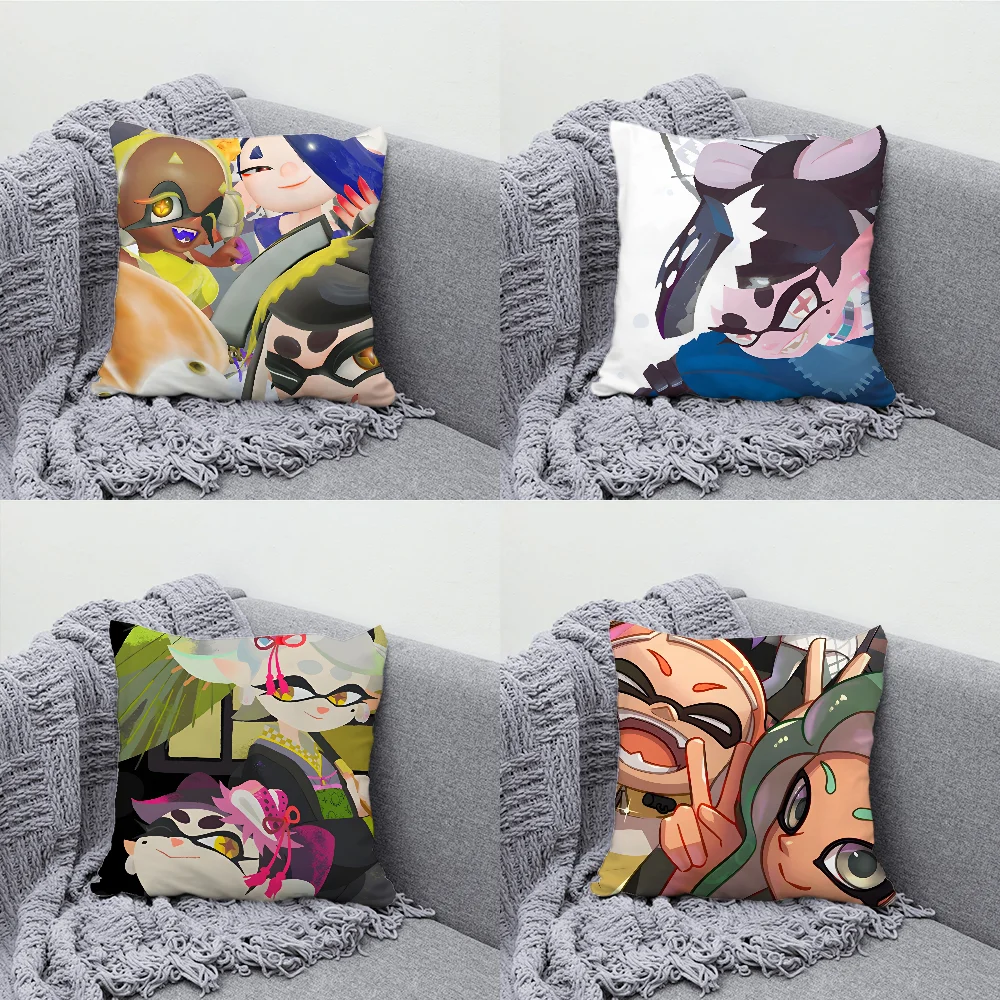 

Game S-Splatoon Pillow Case Soft Cushion Cases for Farmhouse Sofa Decor Home Decorations and Protector Pillow Case