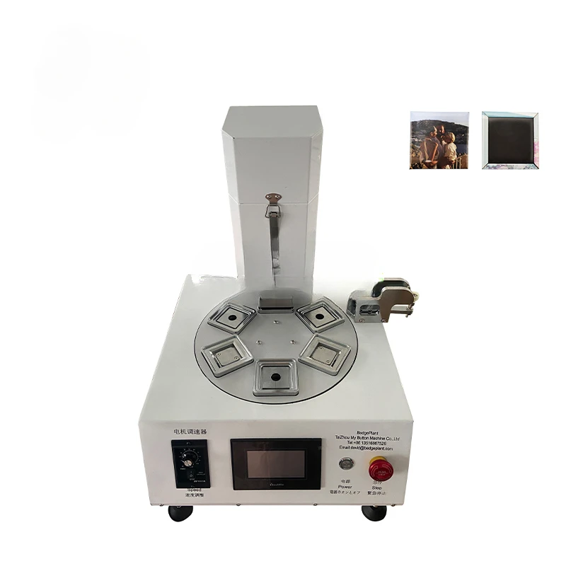 Pneumatic Electric 50*50MM Fridge Magnet Machine Fridge Magnet Maker Fridge Magnet Making Machine