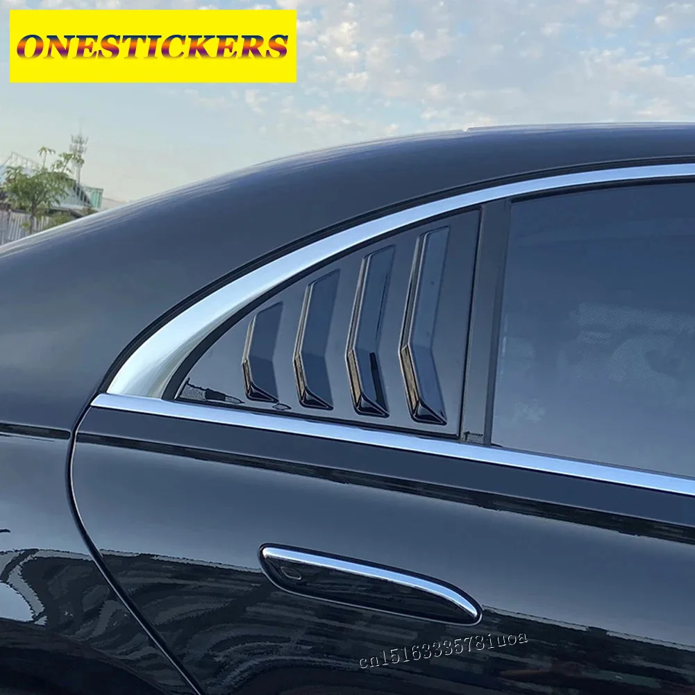 

For Mercedes Benz S Class W223 S350L S400L S450L S500L 480 580 680 2021-2026 Car Rear Window Triangle Shutters Louver Cover Trim