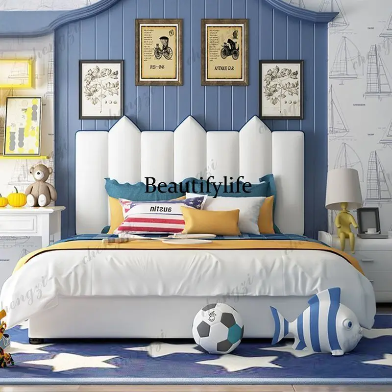 Z138 Normal White Kids Beds Minimalist Simple Luxury Wooden Custom Kids Beds Single Design Modern Lettino Per Bambini