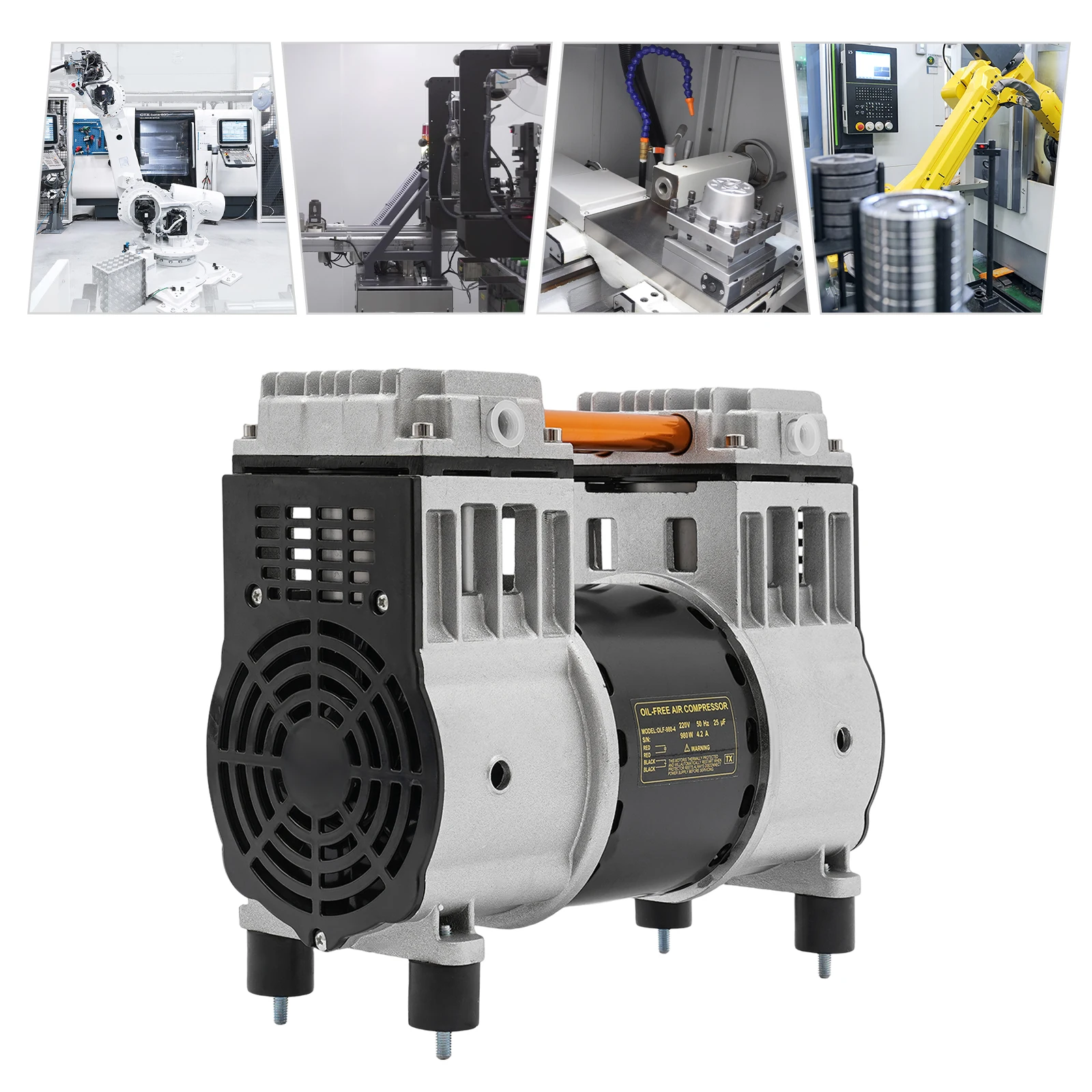 Pompa del compressore d'aria 980W/1500W Testa della pompa del compressore d'aria 0,7Mpa per fabbriche, case