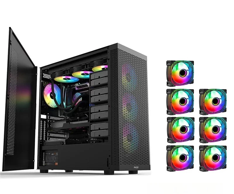 Full Tower PC Case E ATX ATX Multi Hard Drive Bay Storage Server Chassis Black F20 F10 for Desktop Workstation Office DIY