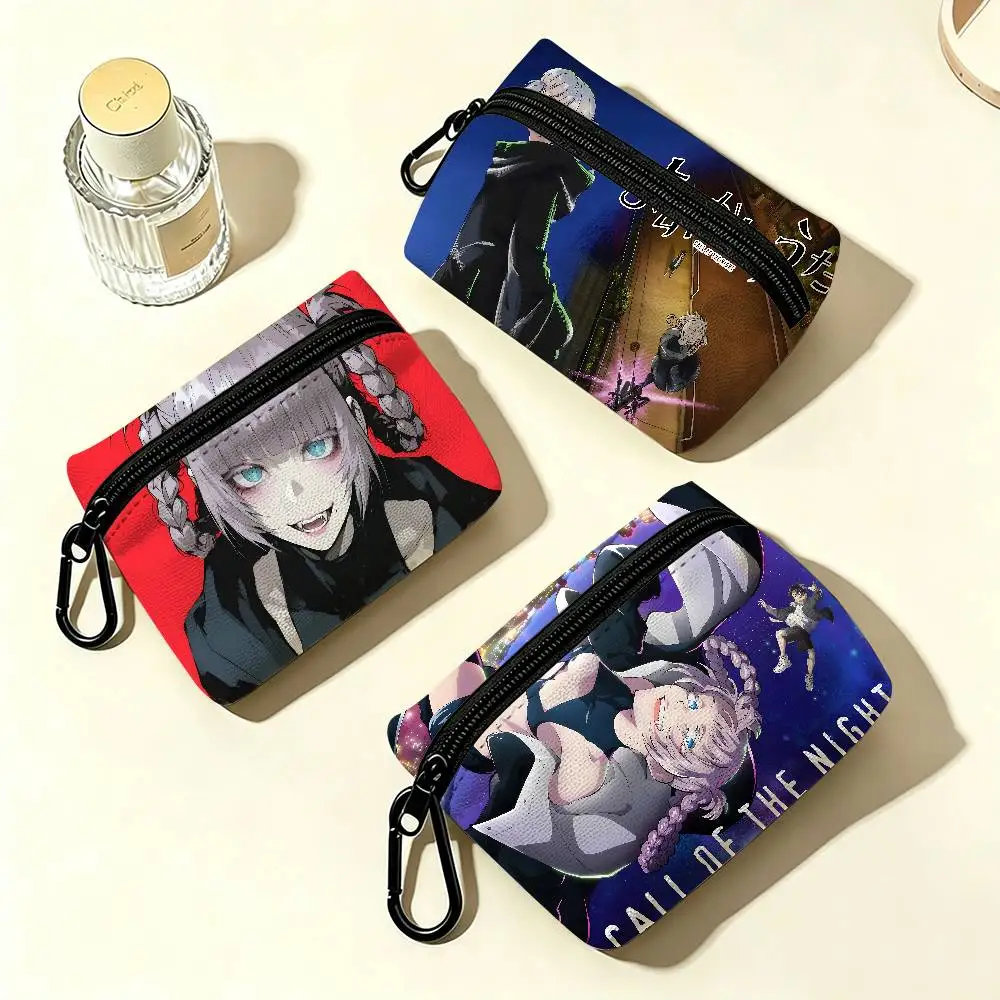 Call Night N-Nanakusa N-Nazuna Oxford Coin Wallet Detachable Carabiner Hook Compact Storage Bag For Outdoor Shopping Accessory