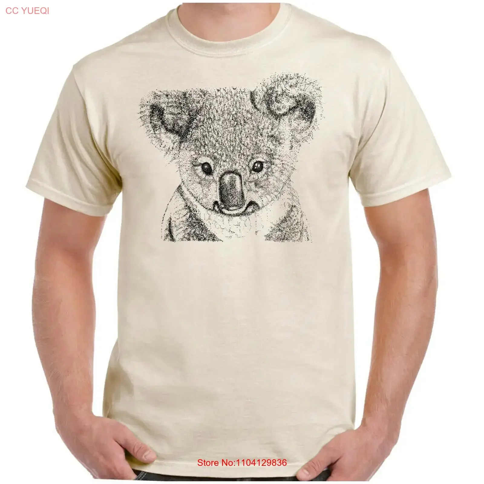 Koala Bear T Shirt Mens Fashion Australia Wild Animal Australian Top  vintage Washed Unisex fashion designer clothes Versatile