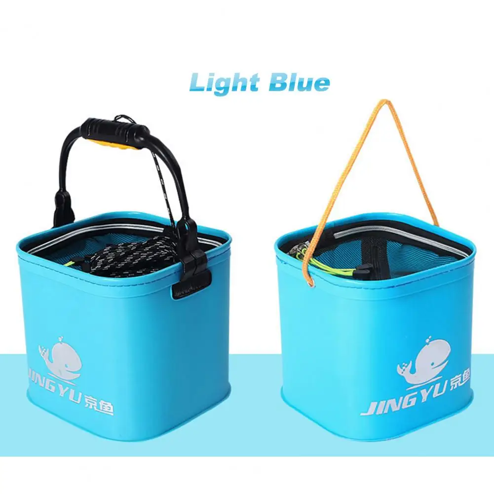 Collapsible Fish Bucket Water Container Wash Basin Portable Folding Live Fish Container Multi-Functional Fish Live Lures Bucket