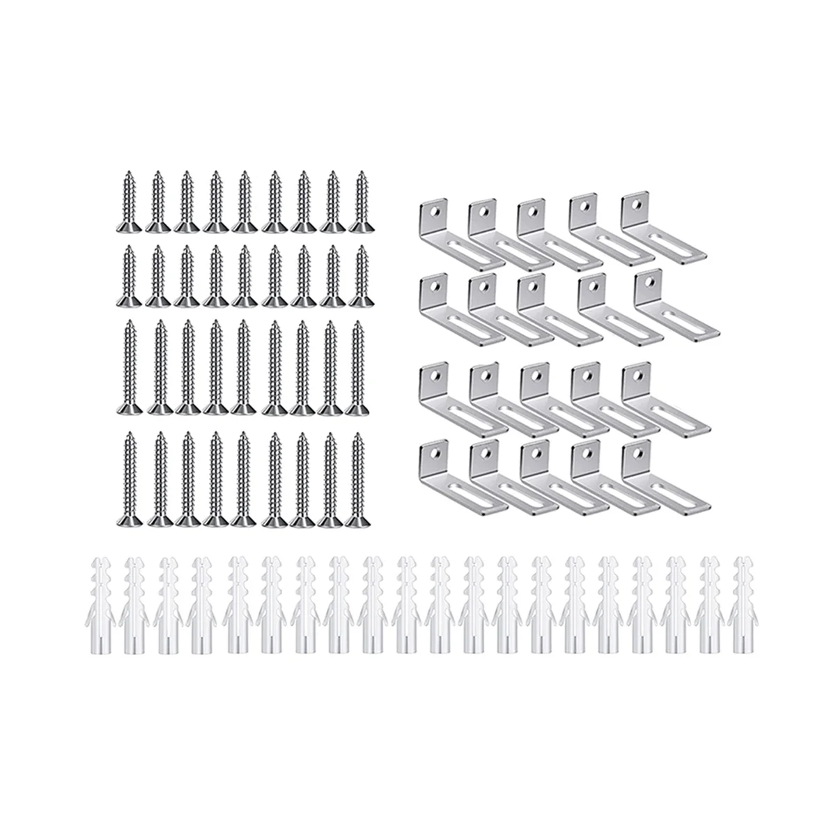 20 Set Whiteboard Installation Hardware Kit Wall Hanging Kit Mounting Brackets for Hanging Whiteboard School Office