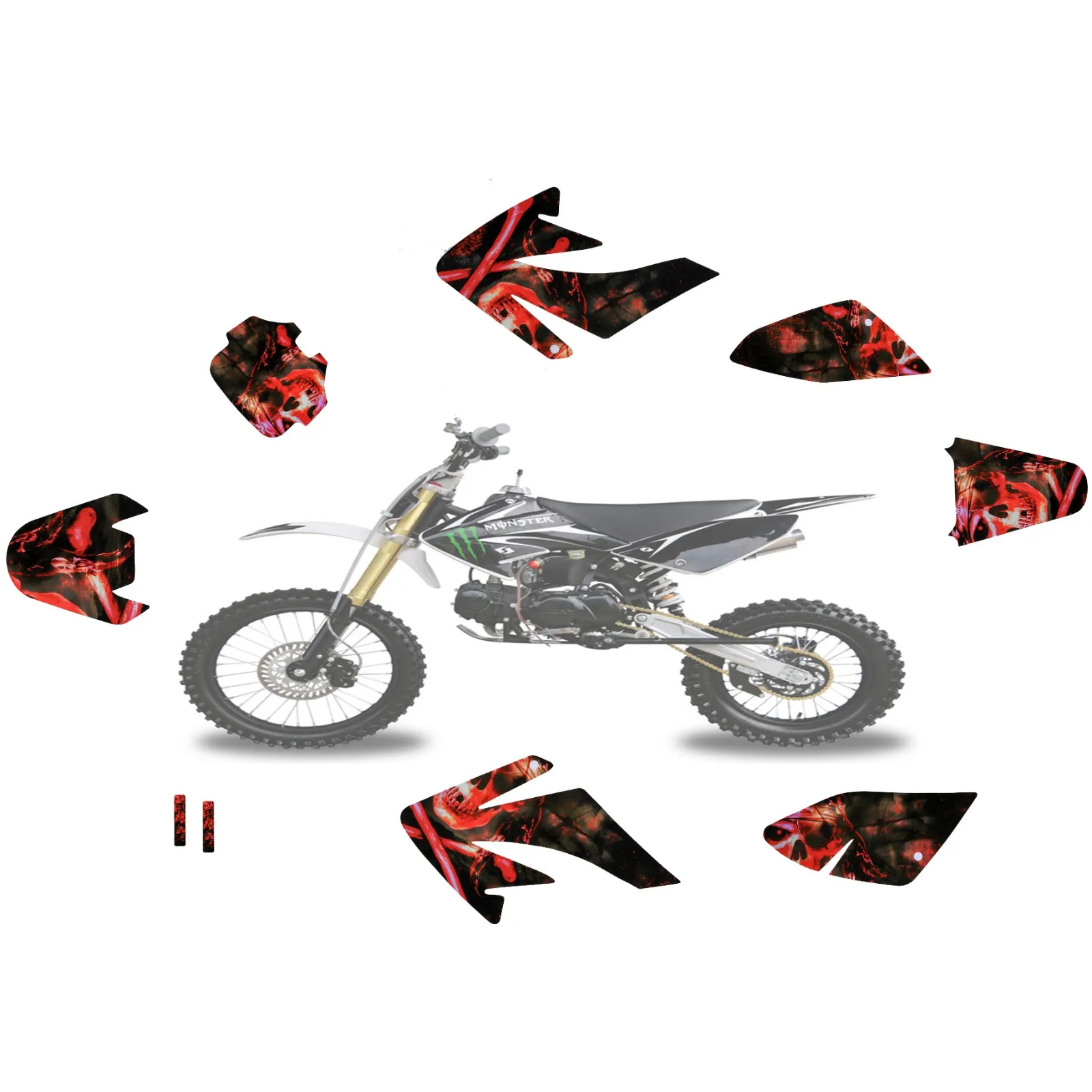 For Honda CRF70 sticker graphics plastic body kit Motorcycle dirt pit bike Style