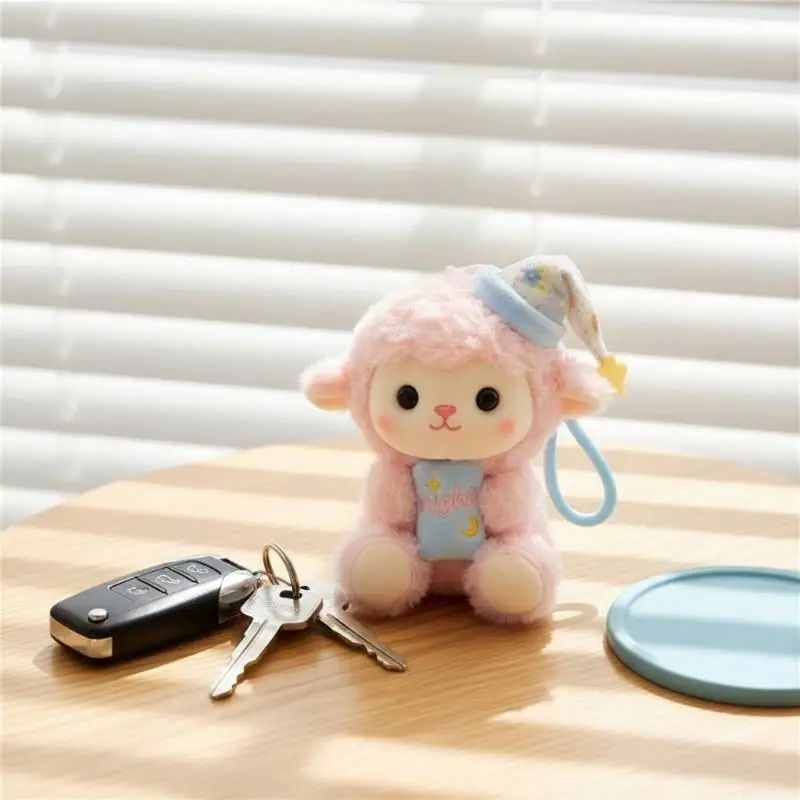 Soft Fluffy Lamb Plush Pendant Cute Mini Sheep Bag Charm Portable Backpack Decoration for Kids Birthday Gift view 6