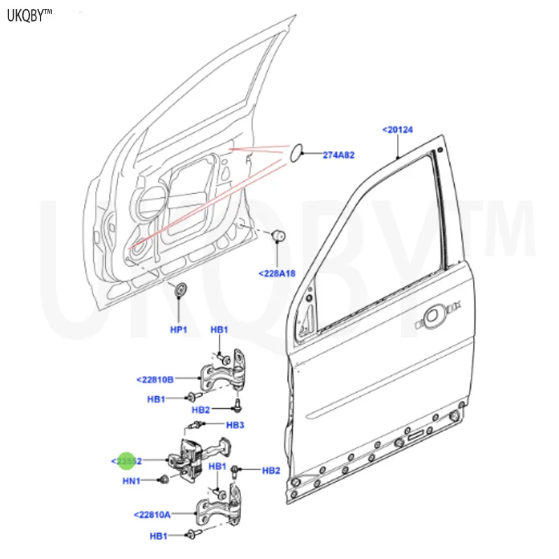 La nd Ro ve r Se co nd Generation Freelander 2006-2014 LR006289 Stop Assembly - Doors