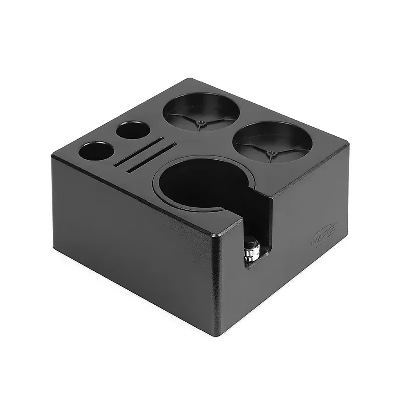 IKAPE 7-in-1 Espresso Knock Box 51/54/58MM Kaffee-Zubehör Aufbewahrungsorganizer Universell Passende Espresso-Bar-Werkzeugbox Schwarz/Weiß