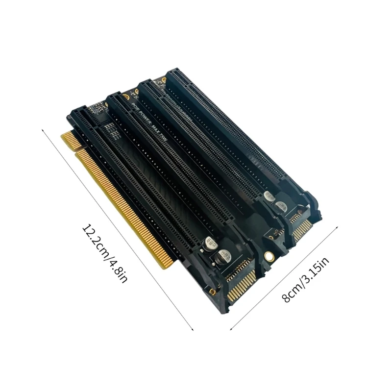 PCIe-Bifurcação x16 para X4X4X4X4 Fonte alimentação Gen3 Placa divisora ​​de cartão dividido