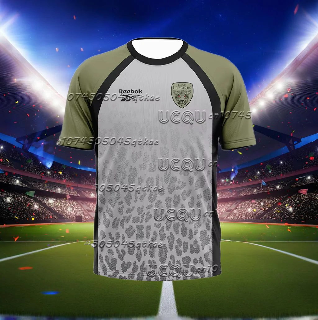 

2025 Rugby Shirt Leigh-Leopards Leopards Breathable Quick Dry Training T-Shirt England Adults Comfortable Short Sleeves