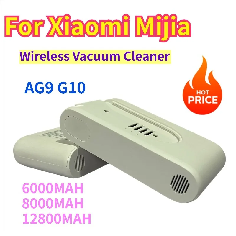 

2025 Original 25.2V 6000-12800mAh Rechargeable Li-ion Battery Pack Cordless Vacuum Cleaner for Xiaomi Mijia Dreame G9 G10