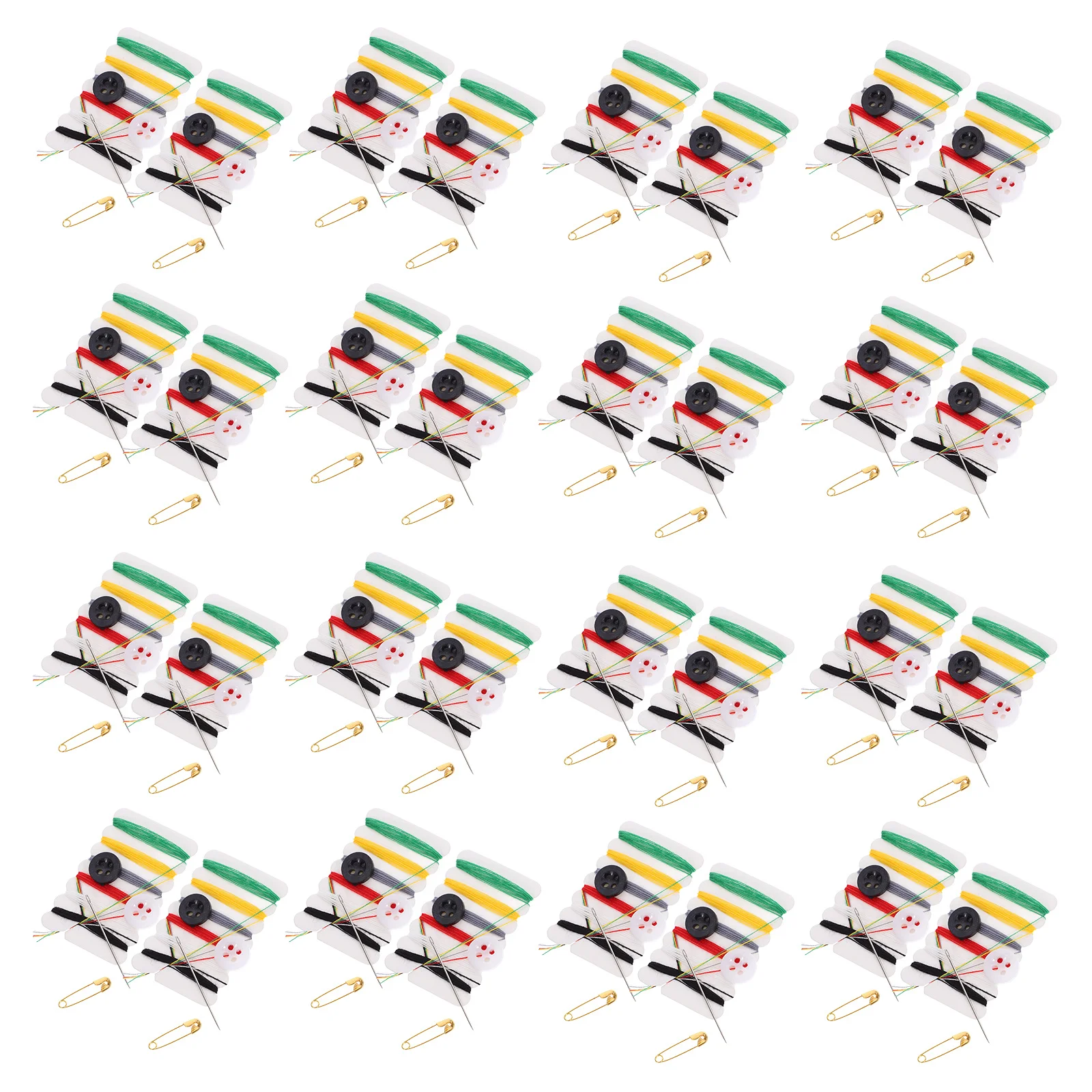 

100Packs Sewing Kit Thread Needle Portable Mini Buttons Pin for Travel Hotel Home DIY Mending Embroidery Tools