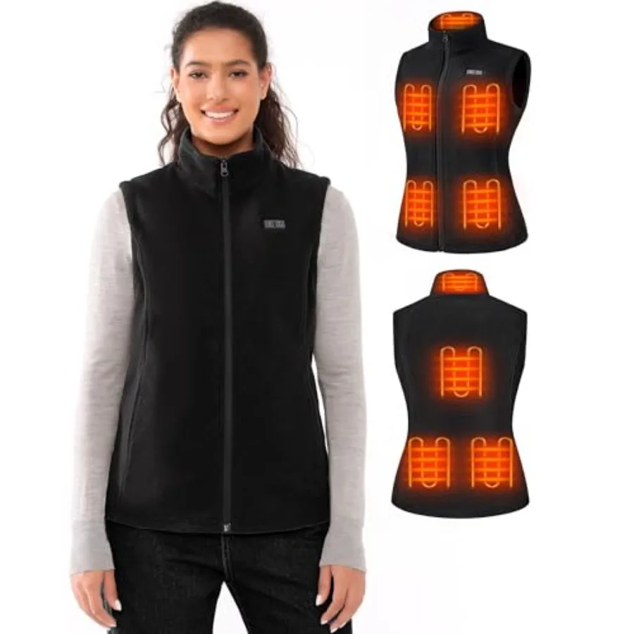

Heated Vest for Women with 7.4V 16000mAh Battery Pack Included Fleece Heated Vests Women Electric Heating Vest