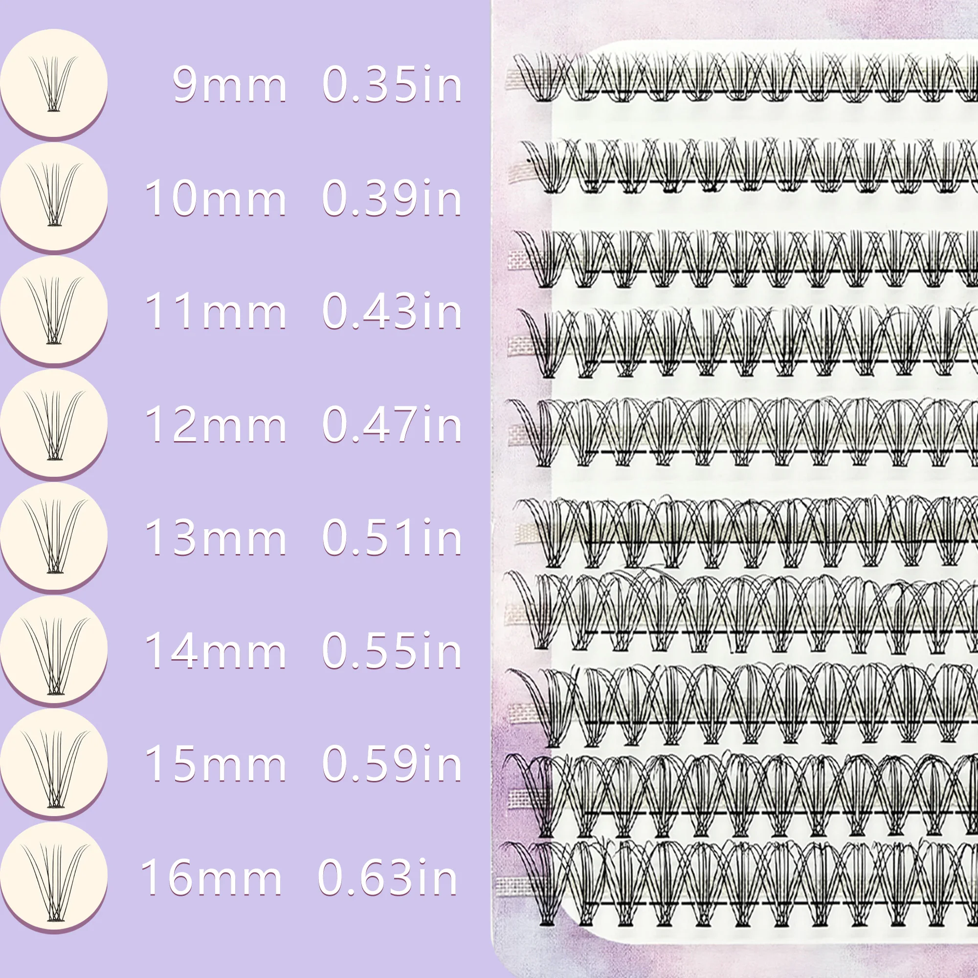 10D DOUBLE Volume Falsches Wimpernverlängerungsset [D Curl] 200 Wimperncluster 9–16 mm DIY natürlich aussehende falsche Flare-Wimpern für Zuhause – Detail 4