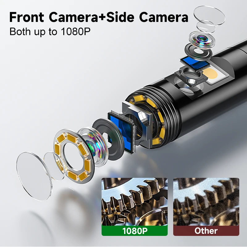 HD1080P المنظار 3in1 المصغّر USB Type-C كاميرا مزدوجة واحدة ل IOS آيفون أندرويد الهواتف أنبوب مقاوم للماء التفتيش Borescope