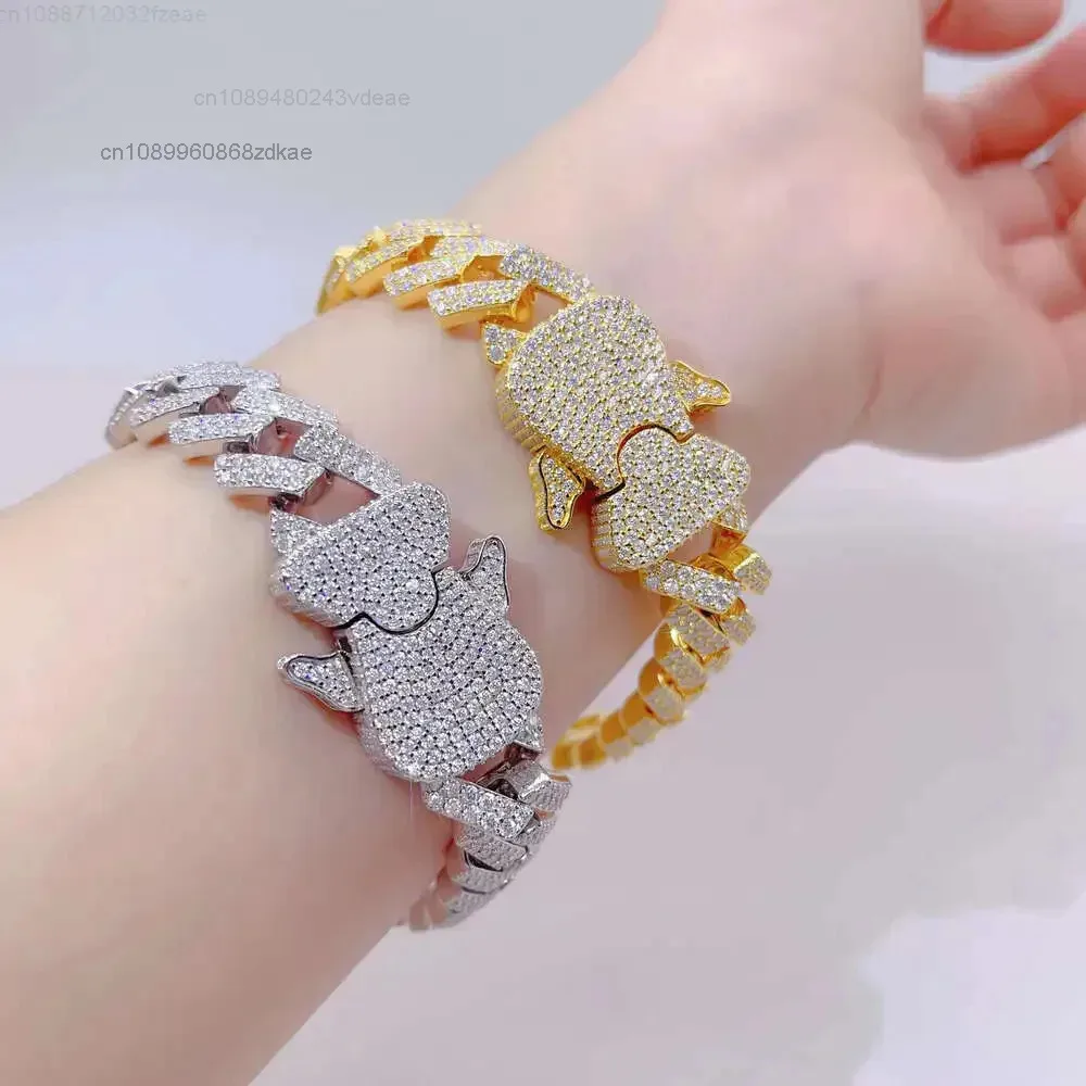 

Ювелирные изделия с бриллиантами, новые цепочки из стерлингового серебра 925 пробы, дизайн для мужчин, Vvs, муассанит, Майами, кубинская цепочка