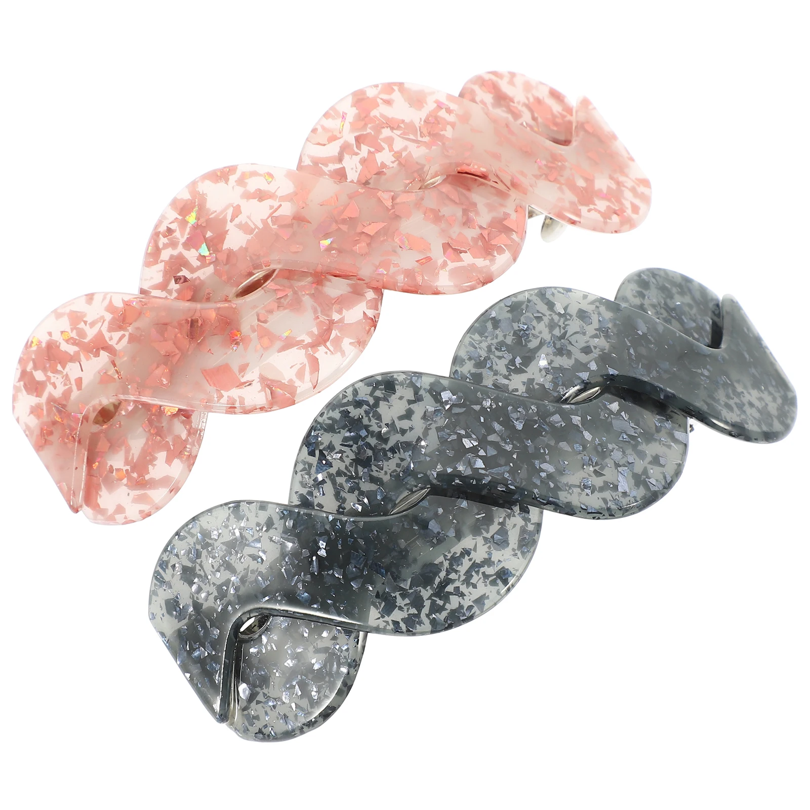 

2Pcs Butterfly Bow Duckbill Clips Durable Women Hair Accessories Girls Hairpins For Wedding Banquet Graduation Acrylic