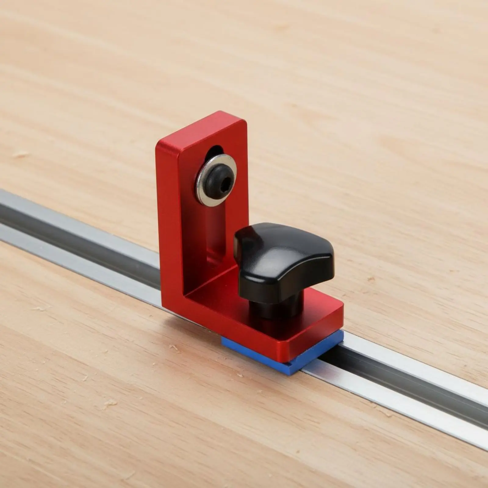 Sliding Track Clamp Universal Compatibility T-Slot Guide Stop Aluminum Fence Stop Adjustable T-Track Hold down Clamp Heavy Duty