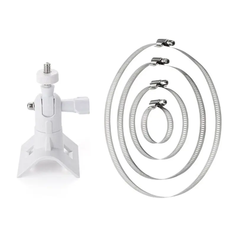 CYCLI-Adjustable Stainless Steel Hose Clamp Hoop Pipe Poles Mount Bracket Worm Gear For Security Camera Accessories