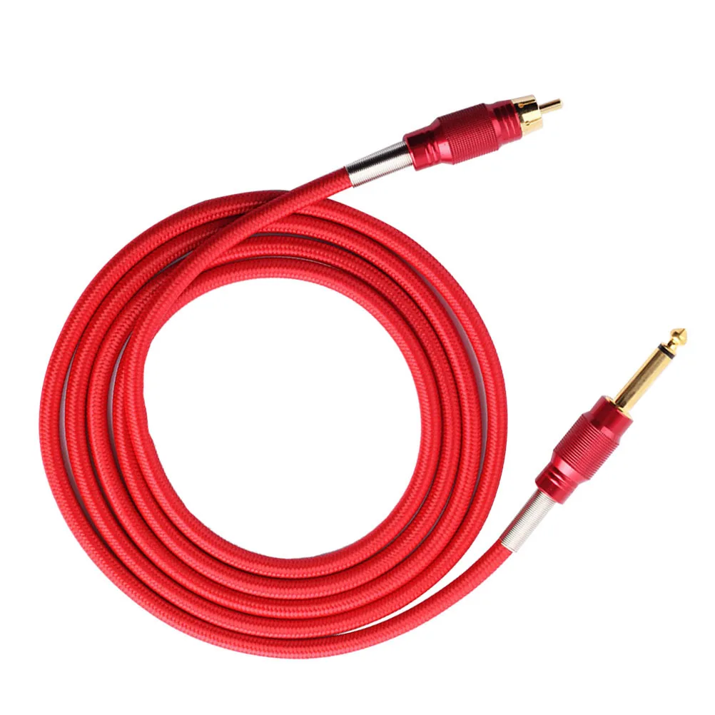 

Premium Hook Wire for Tattoo Machine Power Connection Red Braided Cord High Conductivity Copper Terminal Reliable Fit