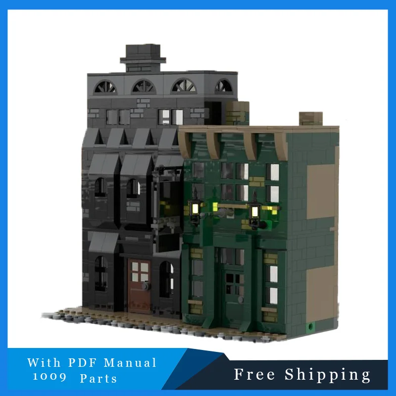 1009 PCS Street View Modern Famous Alley Modular Building Blocks Creativo Famoso Stile City House Modello Mattoni Giocattolo Per I Ragazzi Regalo