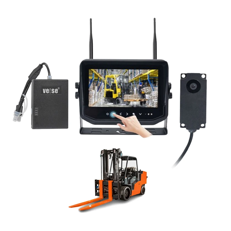 Recording Monitor Wireless Forklift Camera System With Forklift Monitor And Rechargeable Battery Pack