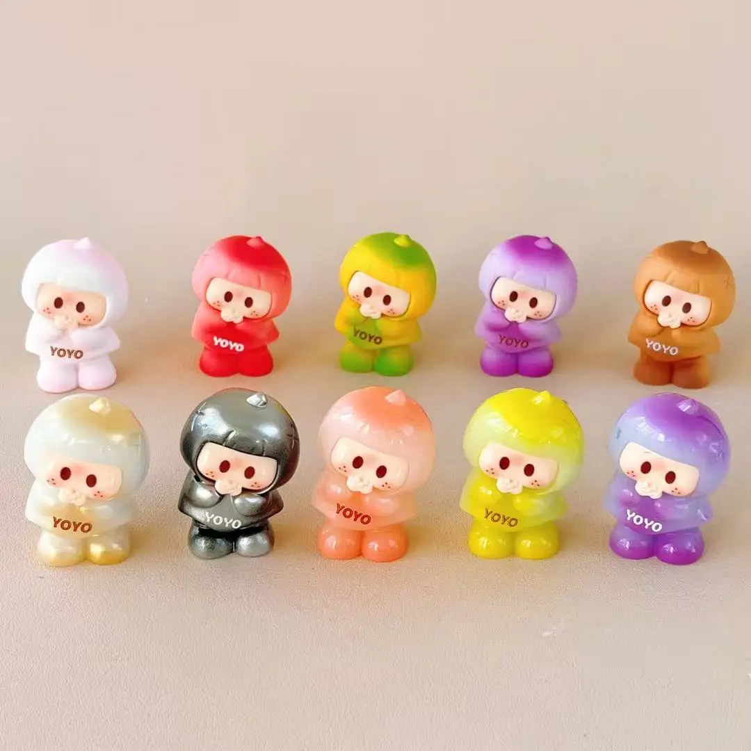 光るゼリー グラデーションカラー ヨミニョン レジンフィギュア DIY レジンジュエリー 車飾り キーホルダー ペンダント ブラインドバッグ おもちゃ