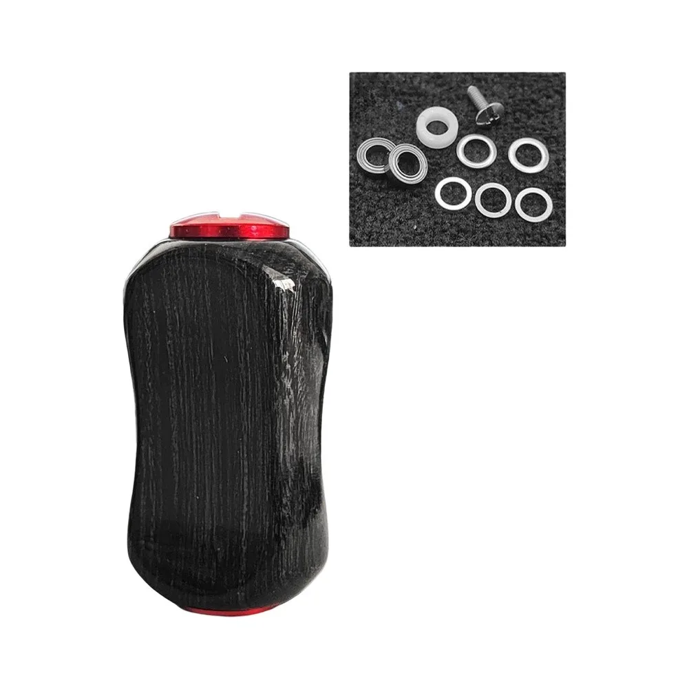 Stabilized Wood Handle Knob Designed for DAIWA Fishing Reels with Balanced Weight Distribution and Smooth Rotation