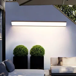 Waterproof Wall Light Led IP65 Outdoor Decor Long Strip Exterior Line Light Garden Decoration External Wall Washer Lamps Sconce